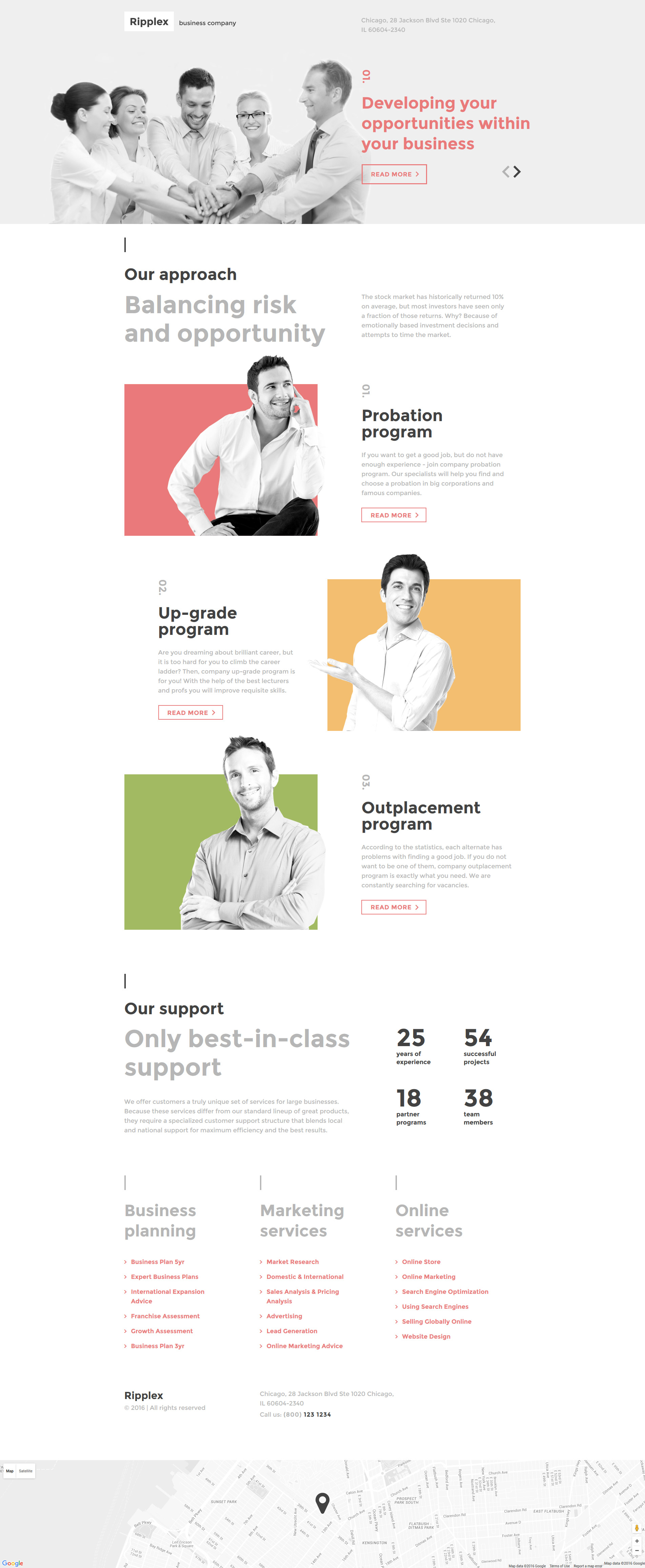 Business Template Responsive Landing Page Template