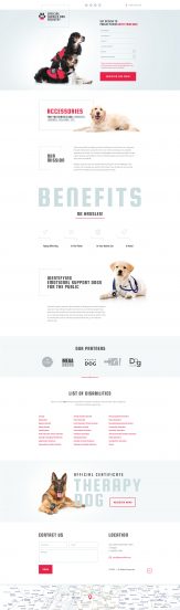 Dog Template Responsive Landing Page Template