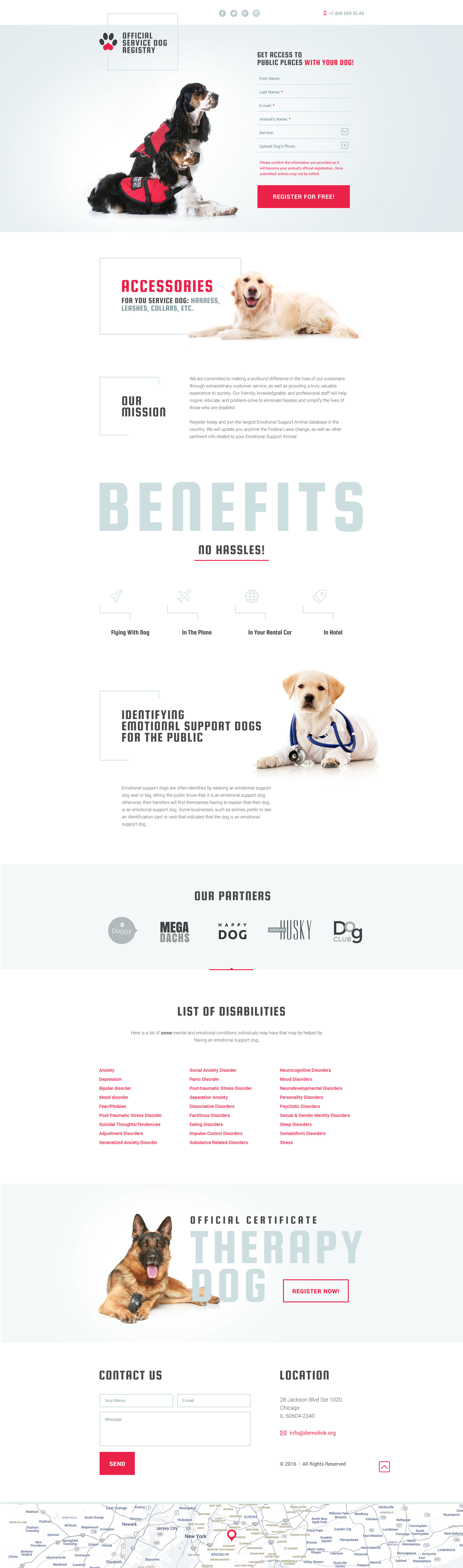 Dog Template Responsive Landing Page Template