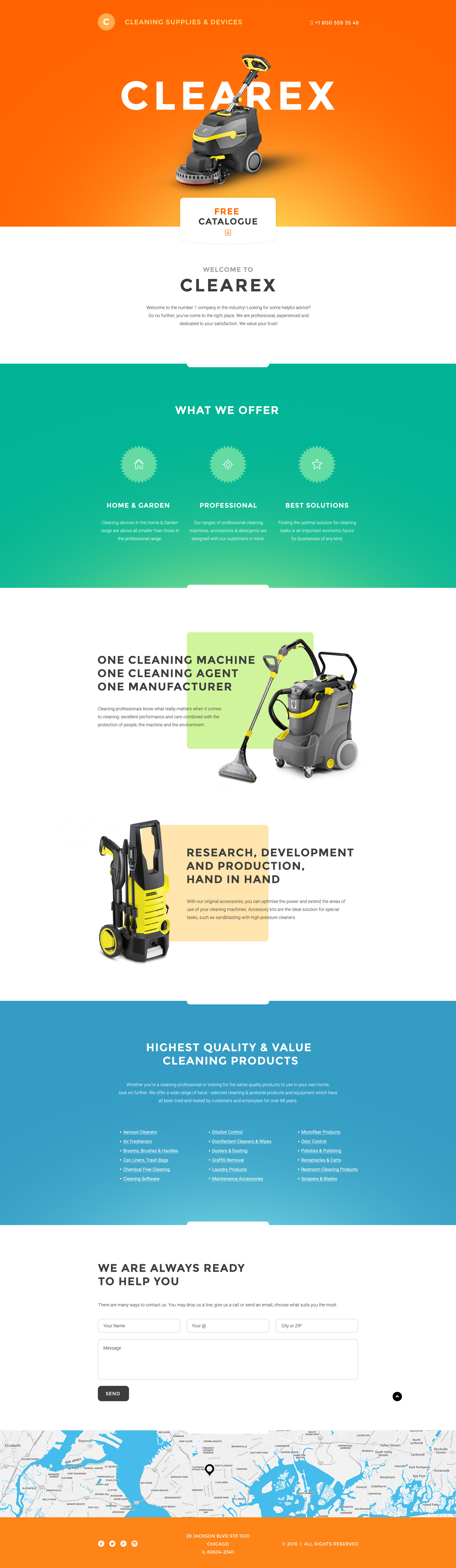 Clearex Landing Page Template