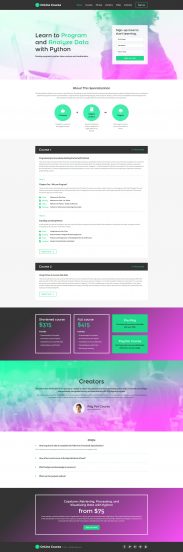 Education Template Responsive Landing Page Template