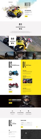 Motor Sports Template Responsive Landing Page Template