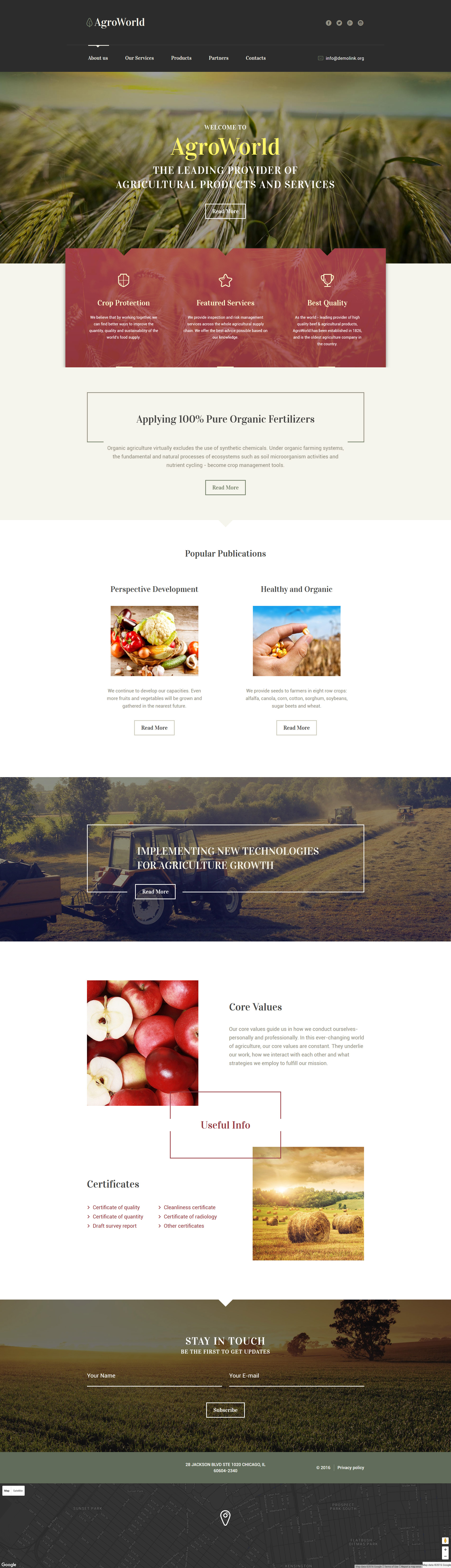 Agriculture Template Responsive Website Template