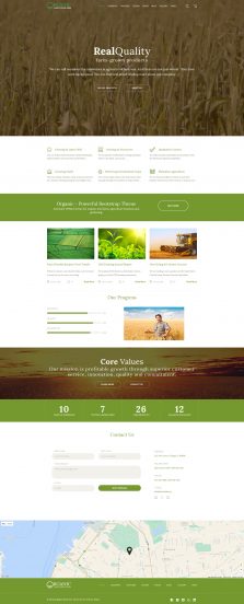 Organic - Agriculture Farm Multipurpose Website Template