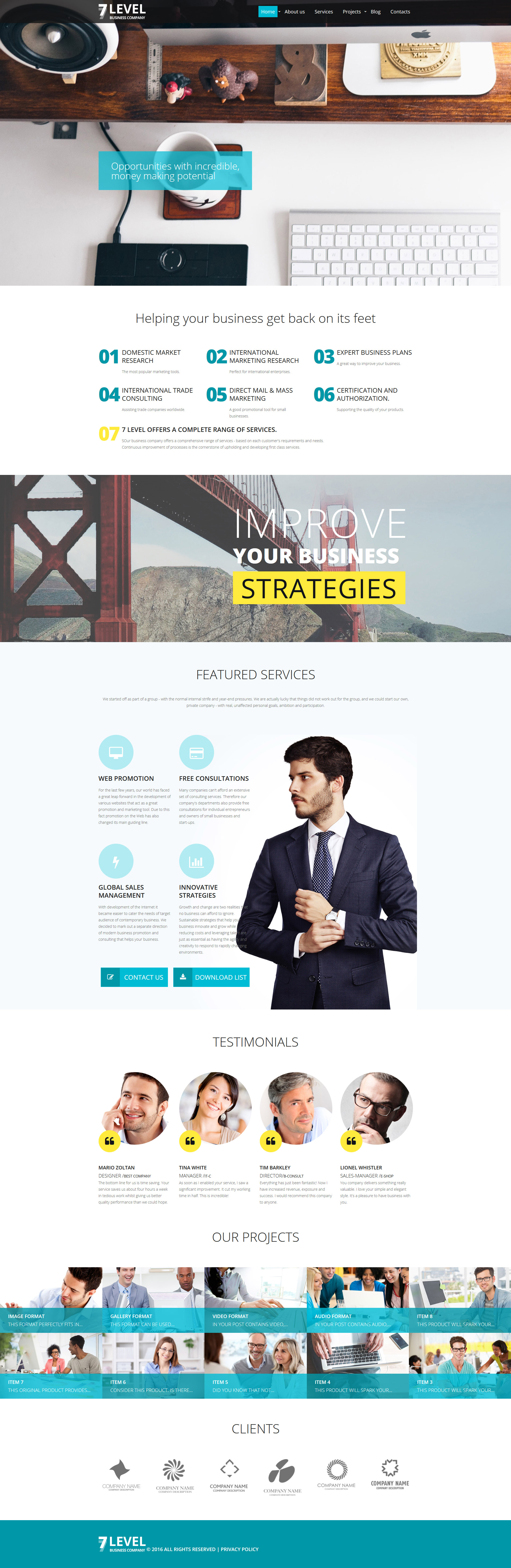 7 Level Website Template