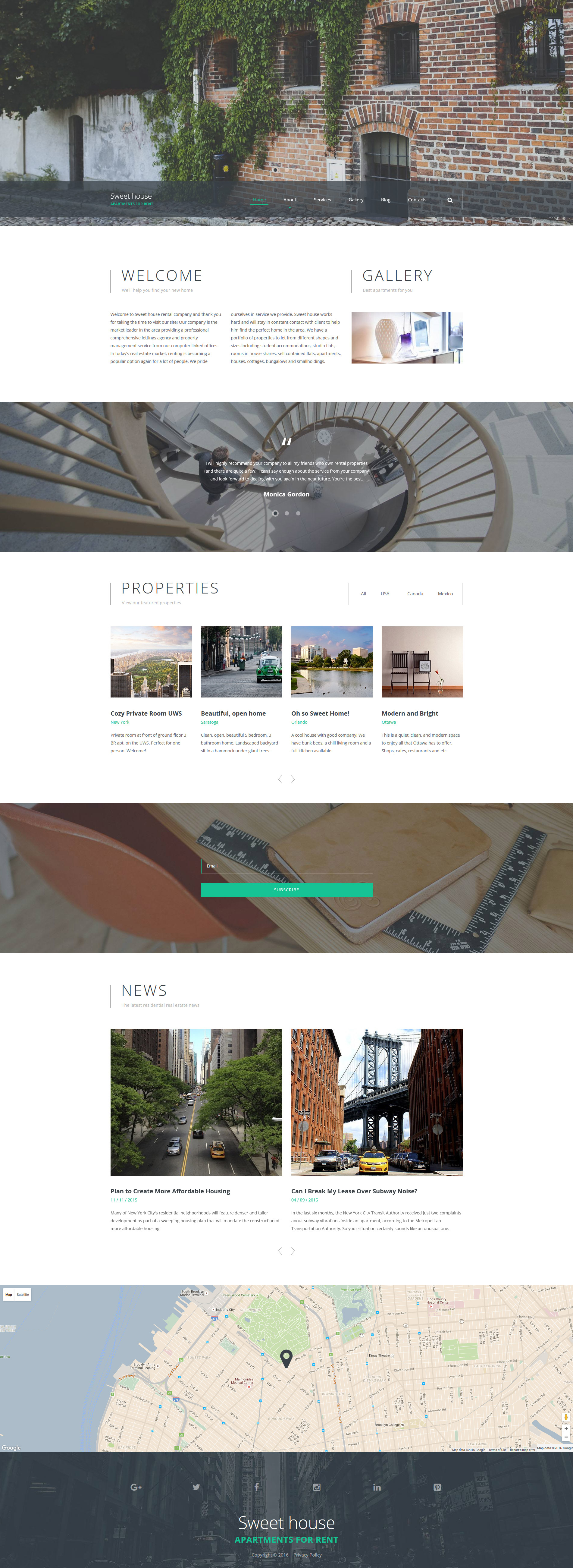 Sweet House Website Template