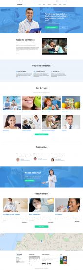 Intense Dental Clinic Website Template