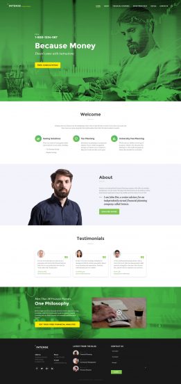 Intense Financial Advisor Website Template