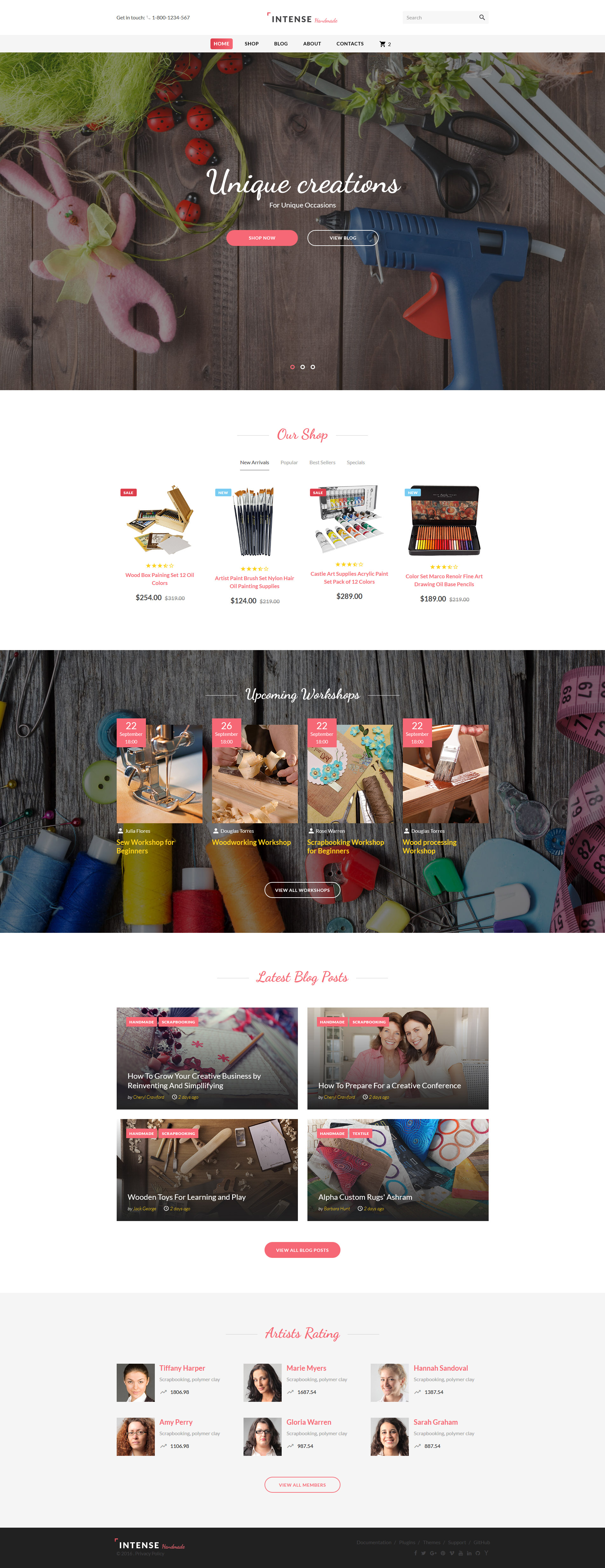 Intense Handmade Website Template