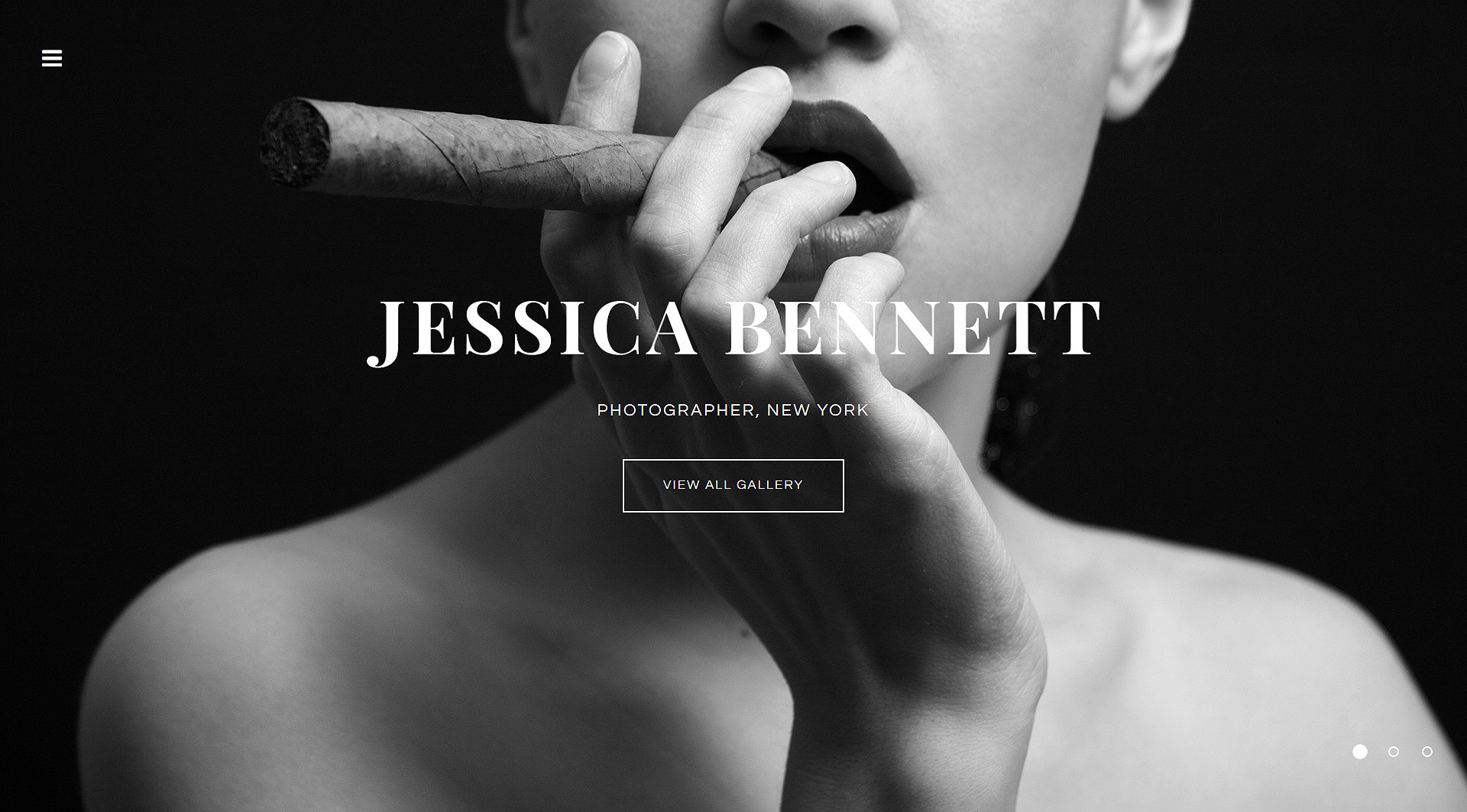 INTENSE Photographer Portfolio Website Template