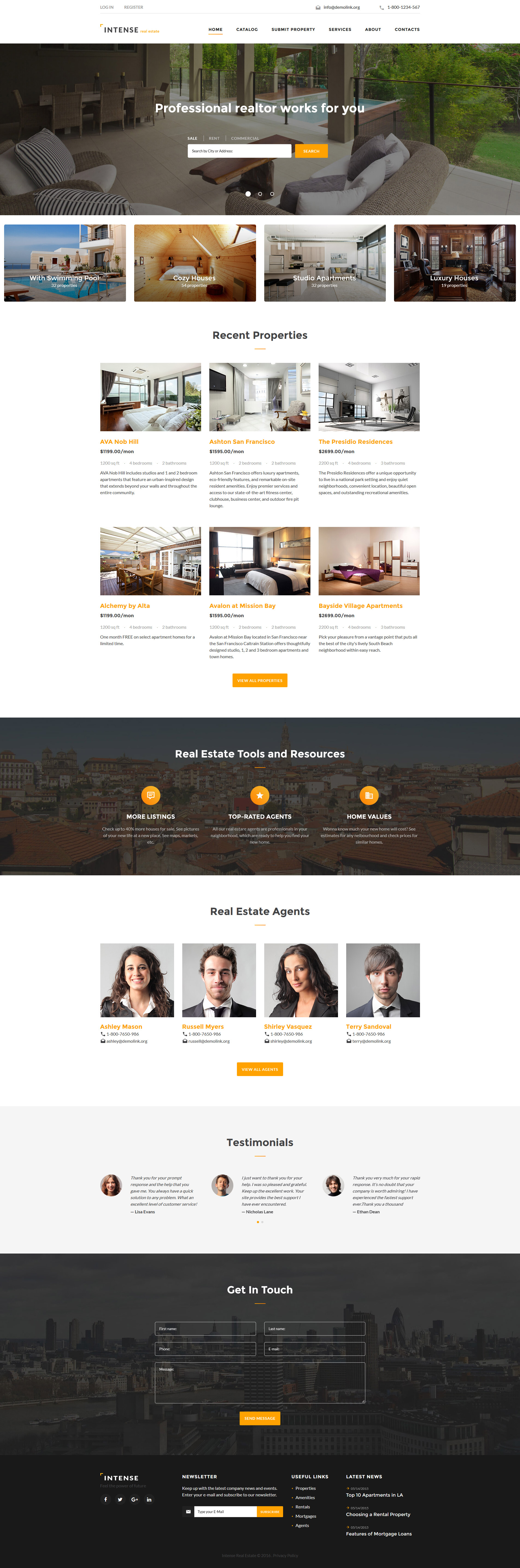 Real Estate Website Template - Reality [Responsive] - Ease Template