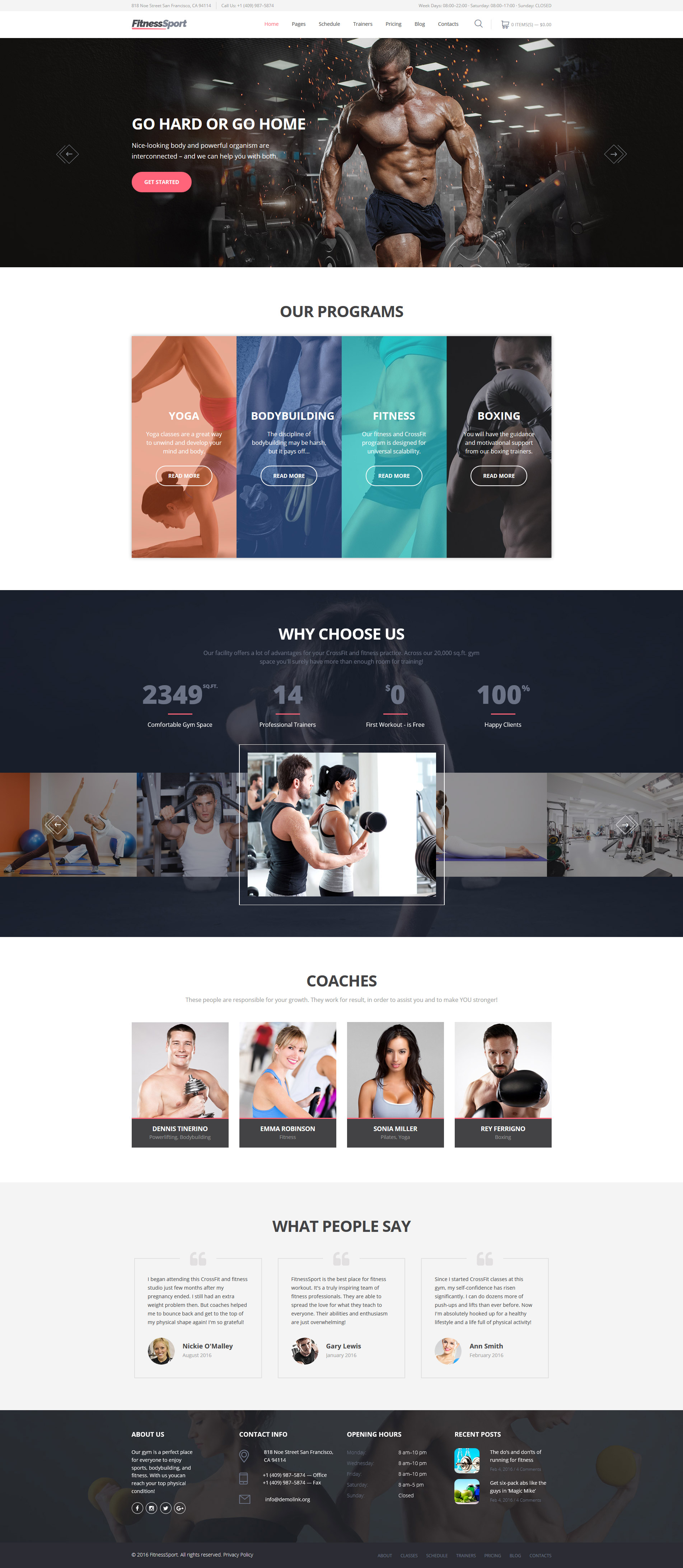 FitnessSport Website Template