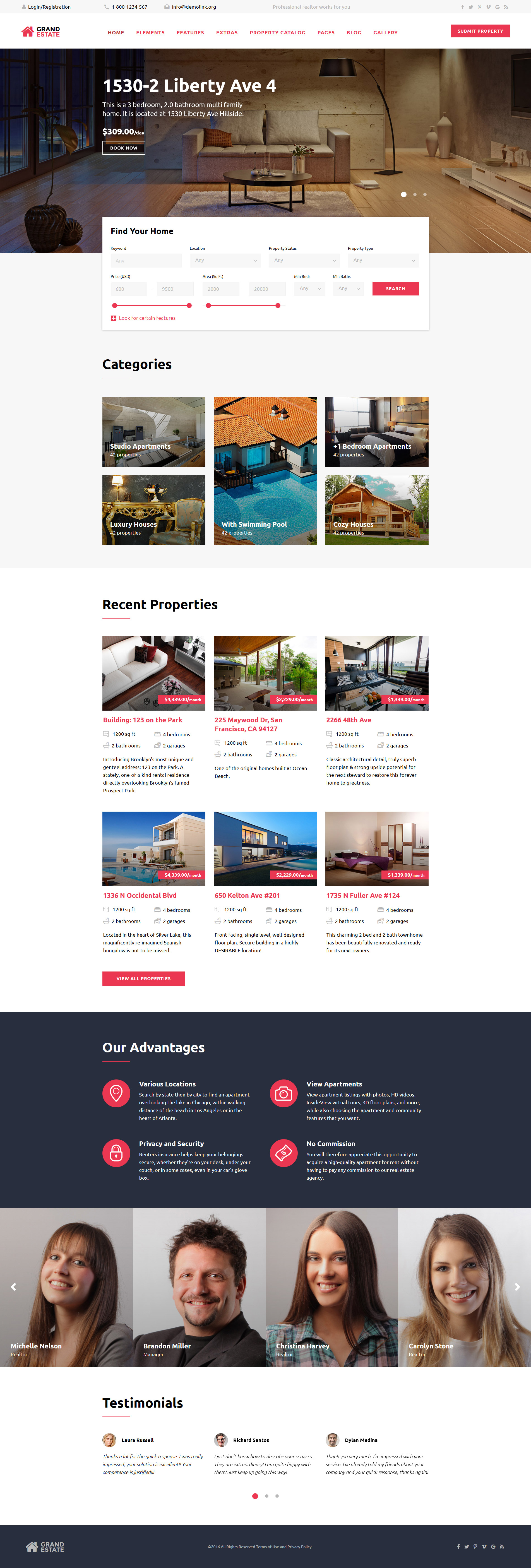 Grand Estate Website Template