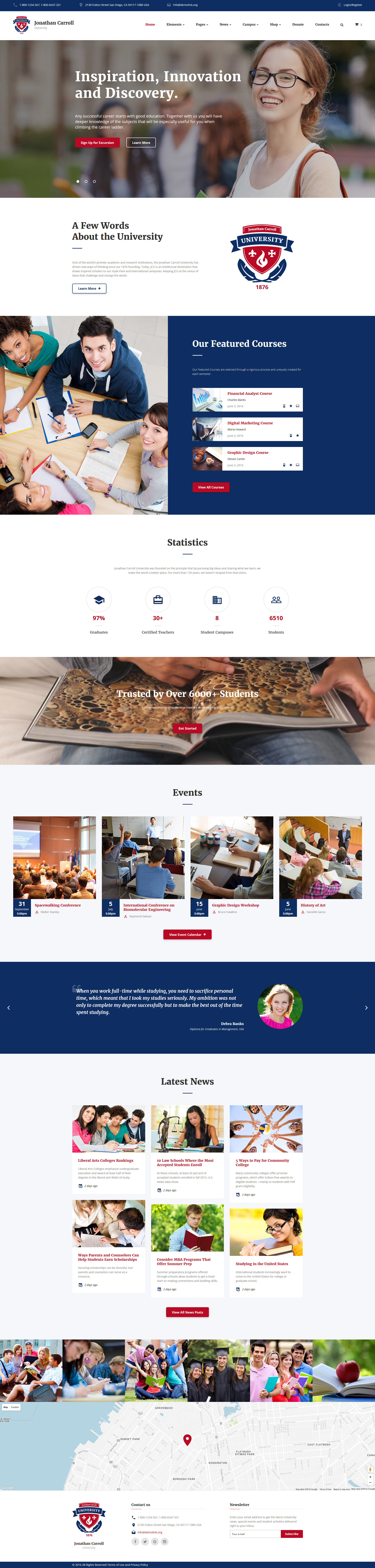 University Template Responsive Website Template