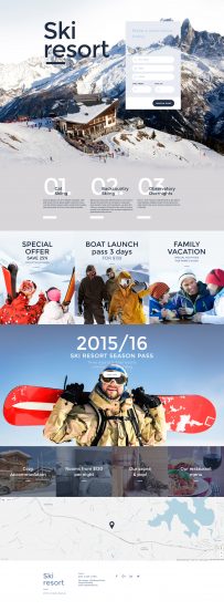 Skiing Template Responsive Landing Page Template