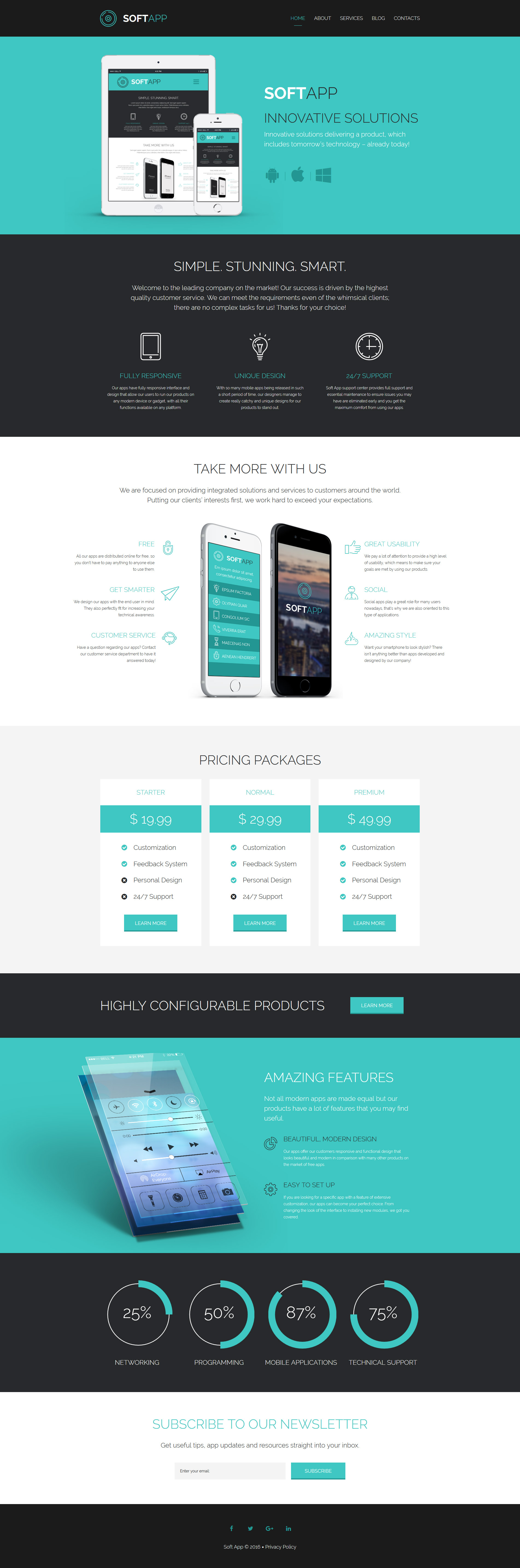 Software Template Responsive Website Template