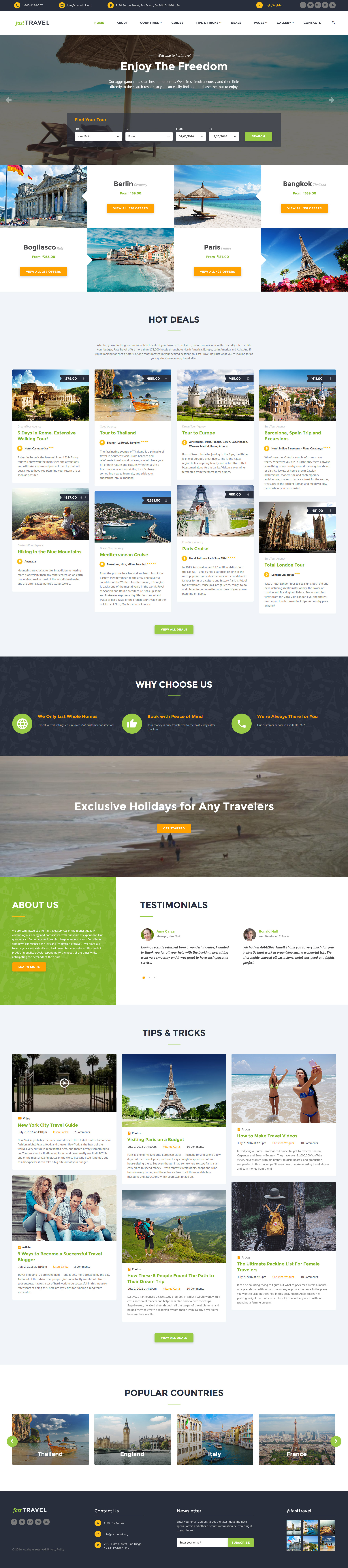 Travel Agency Template Responsive Website Template