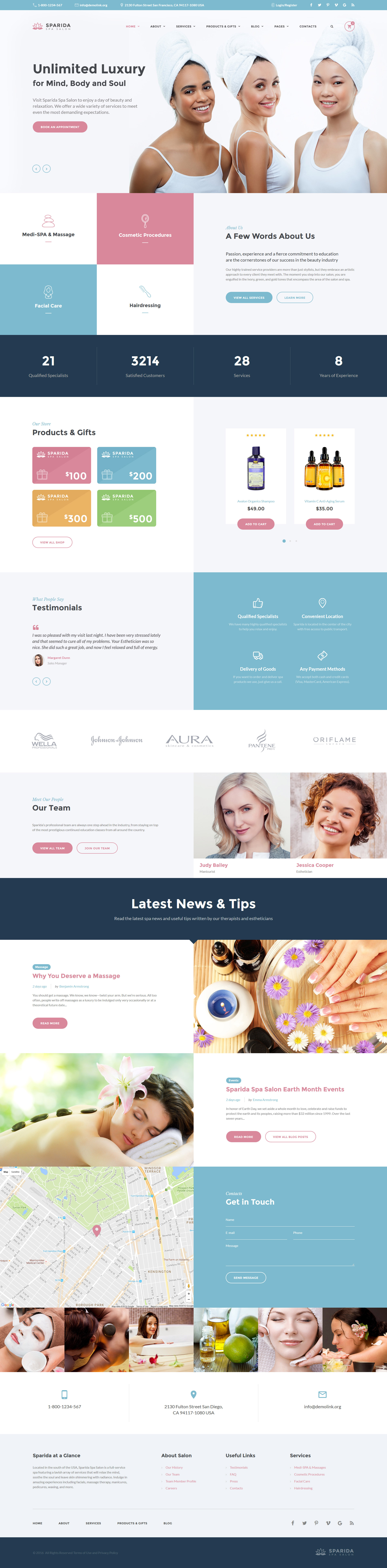 Beauty Template Responsive Website Template