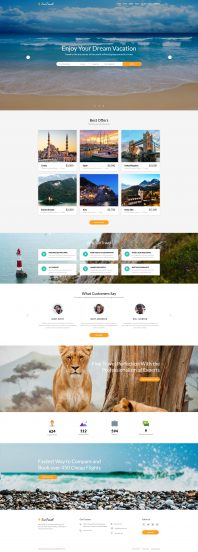 Sun Travel - Travel Agency Online Website Template