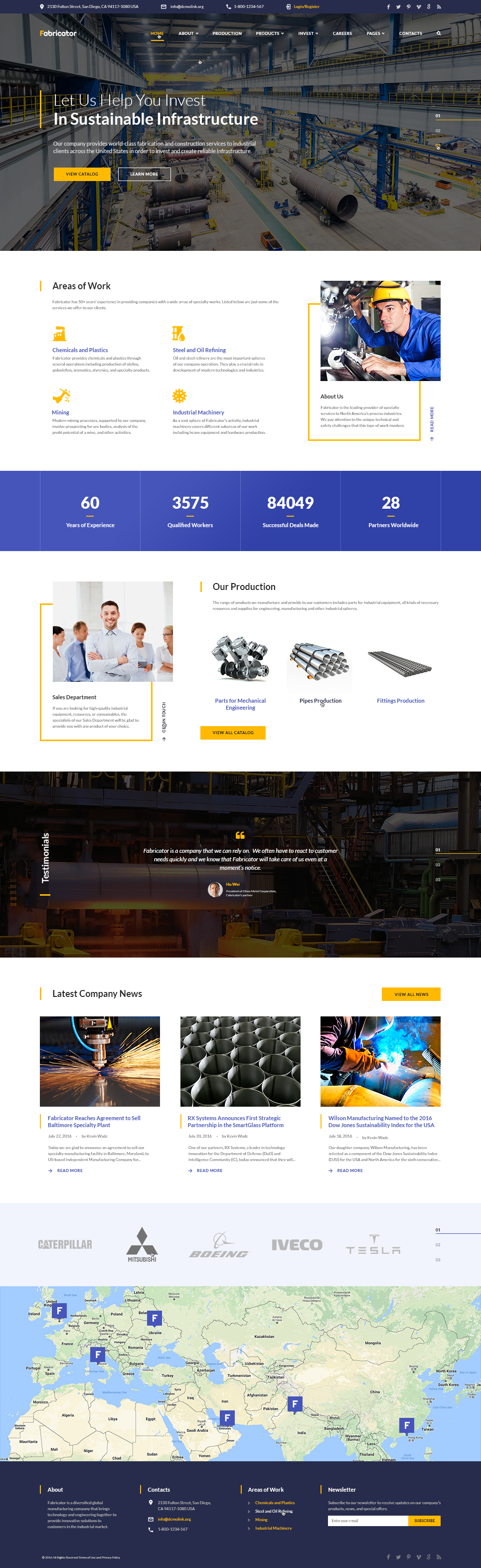 Fabricator – Industrial Company Multipage Website Template