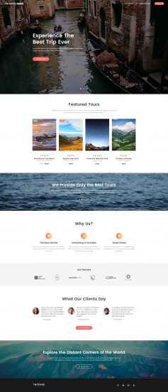 Intense Travel Agency Landing Page Template