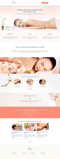 Massage Salon Template Responsive Website Template