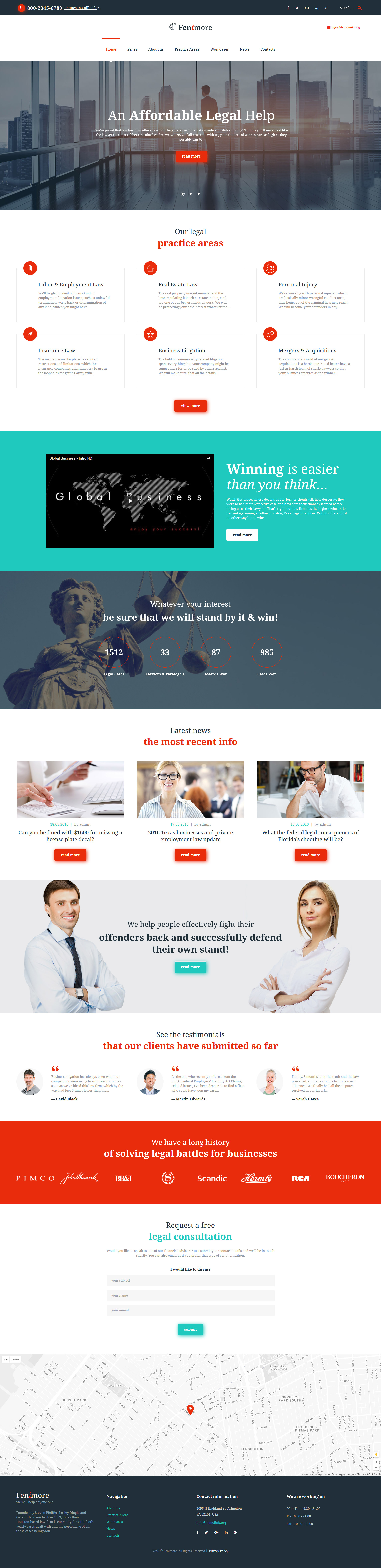 Law Firm Template Responsive Website Template