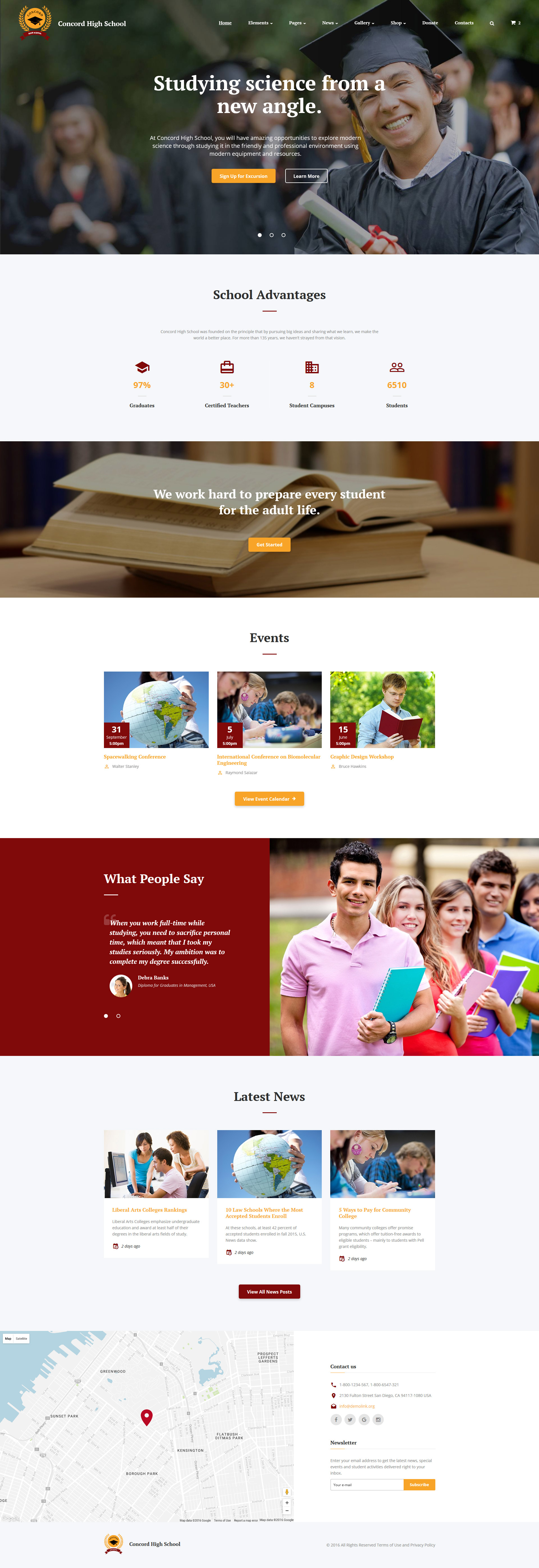 Education Responsive Website Template