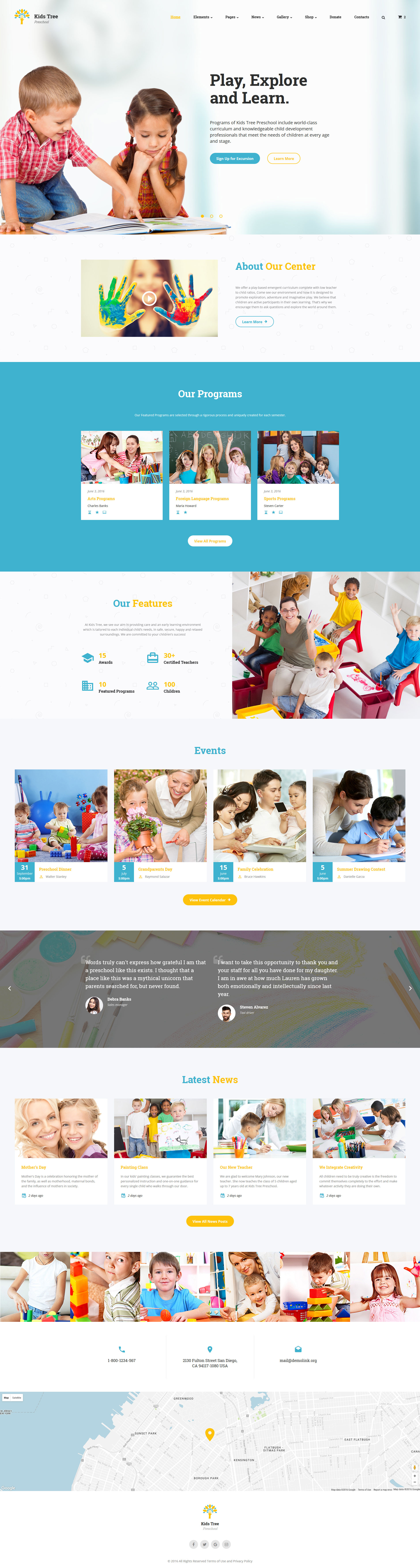 Kids Tree Website Template