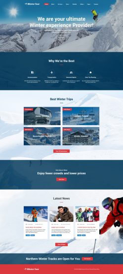 Winter Tour - Tour & Travel Agency Website Template