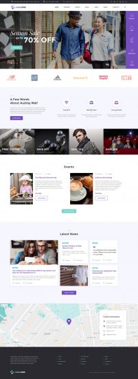 Audrey Mall - Shopping Center, Entertainment Store Website Template