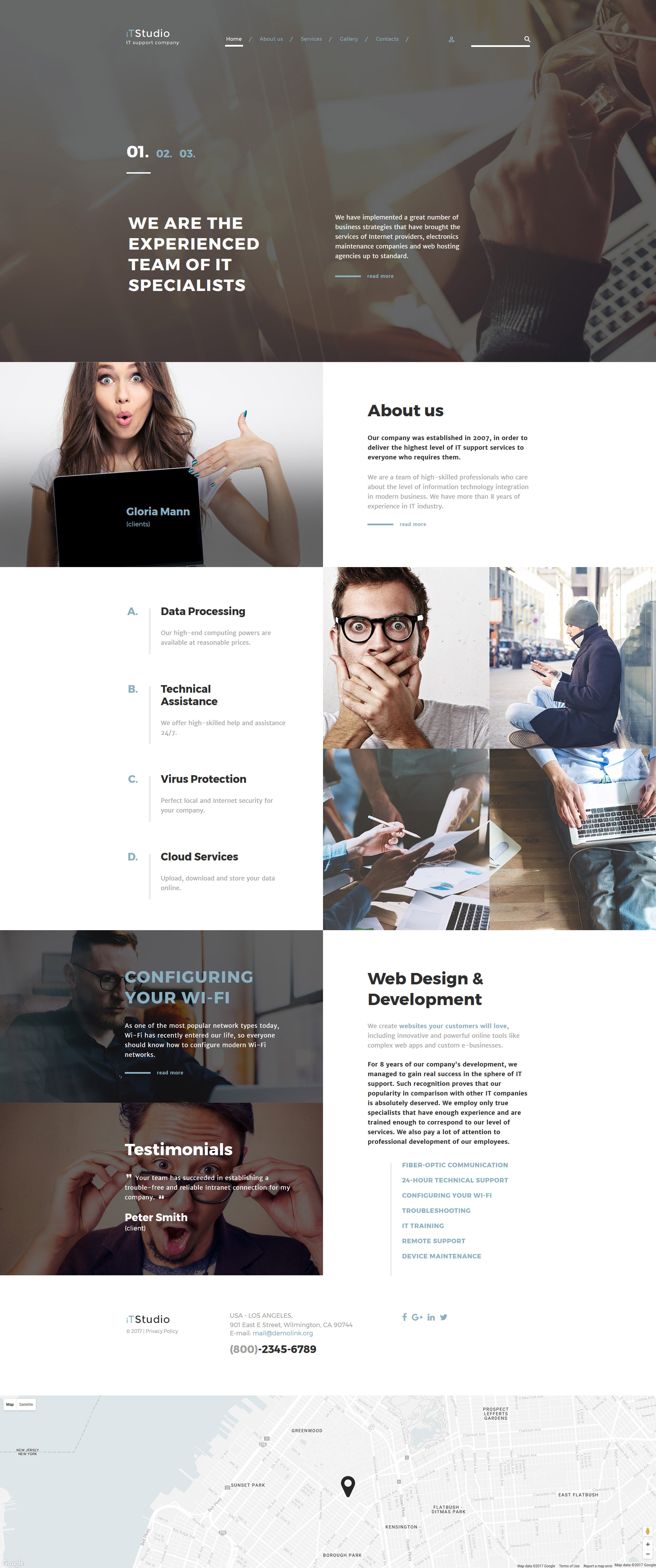 iTStudio – IT Support Company Responsive Website Template