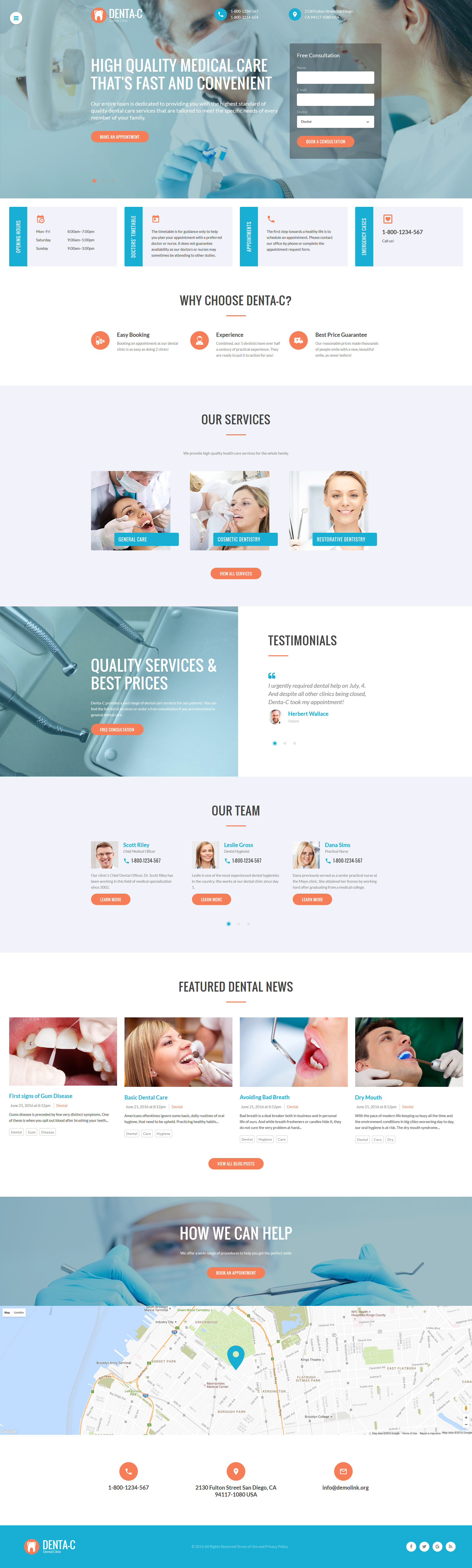 Dental Center Website Template