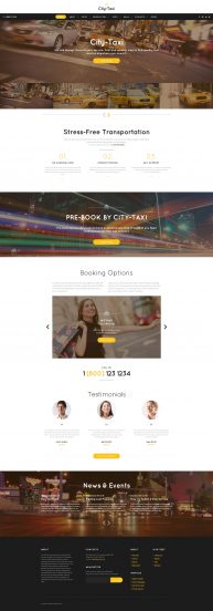 City Taxi - Taxi Service Responsive Website Template