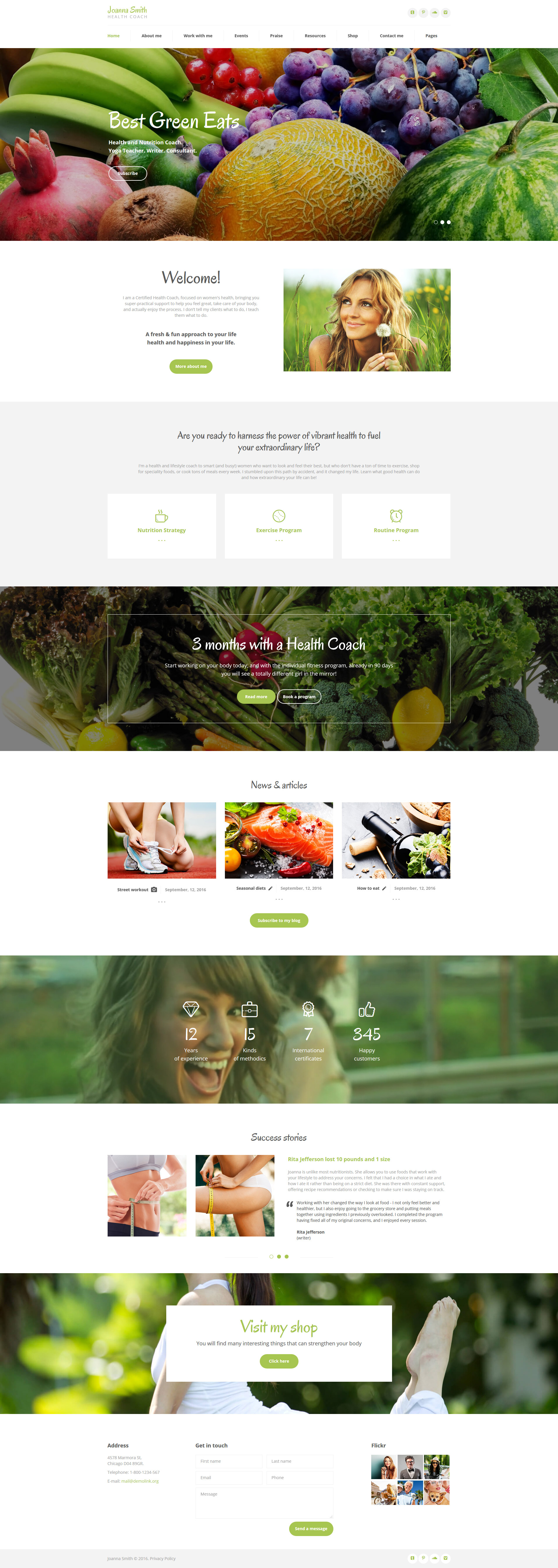 Weight Loss Template Responsive Website Template