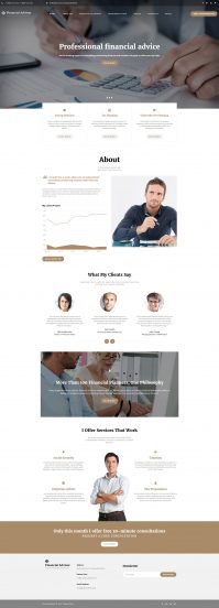 Financial Advisor Multipage Website Template