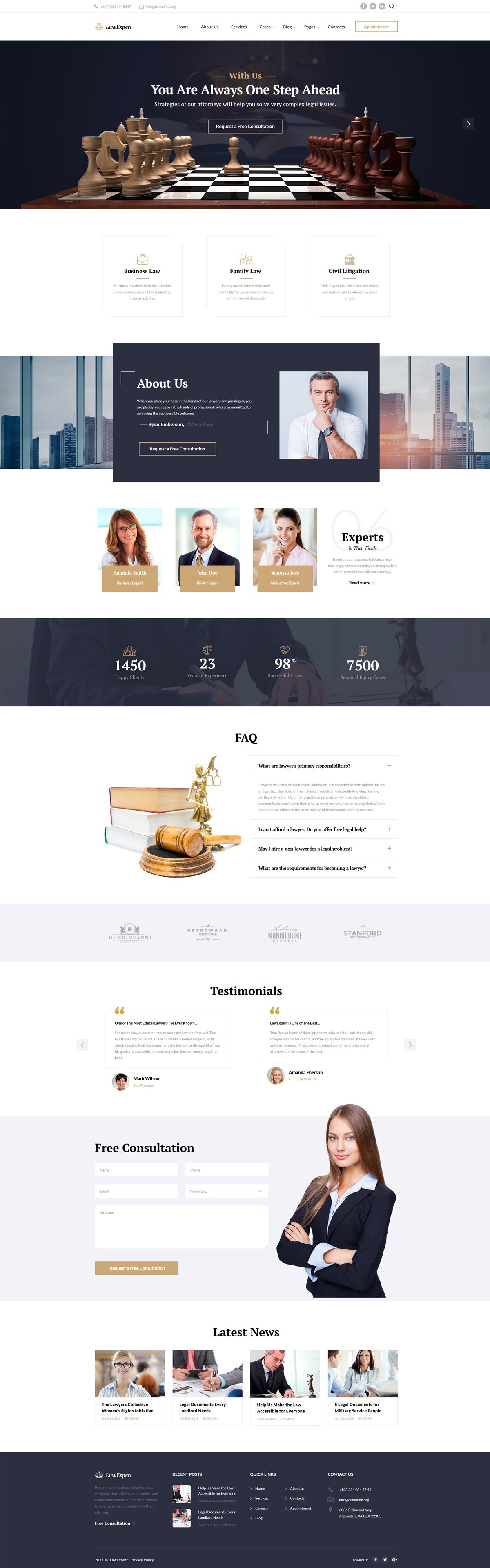 Law Expert – Law Firm Responsive Website Template