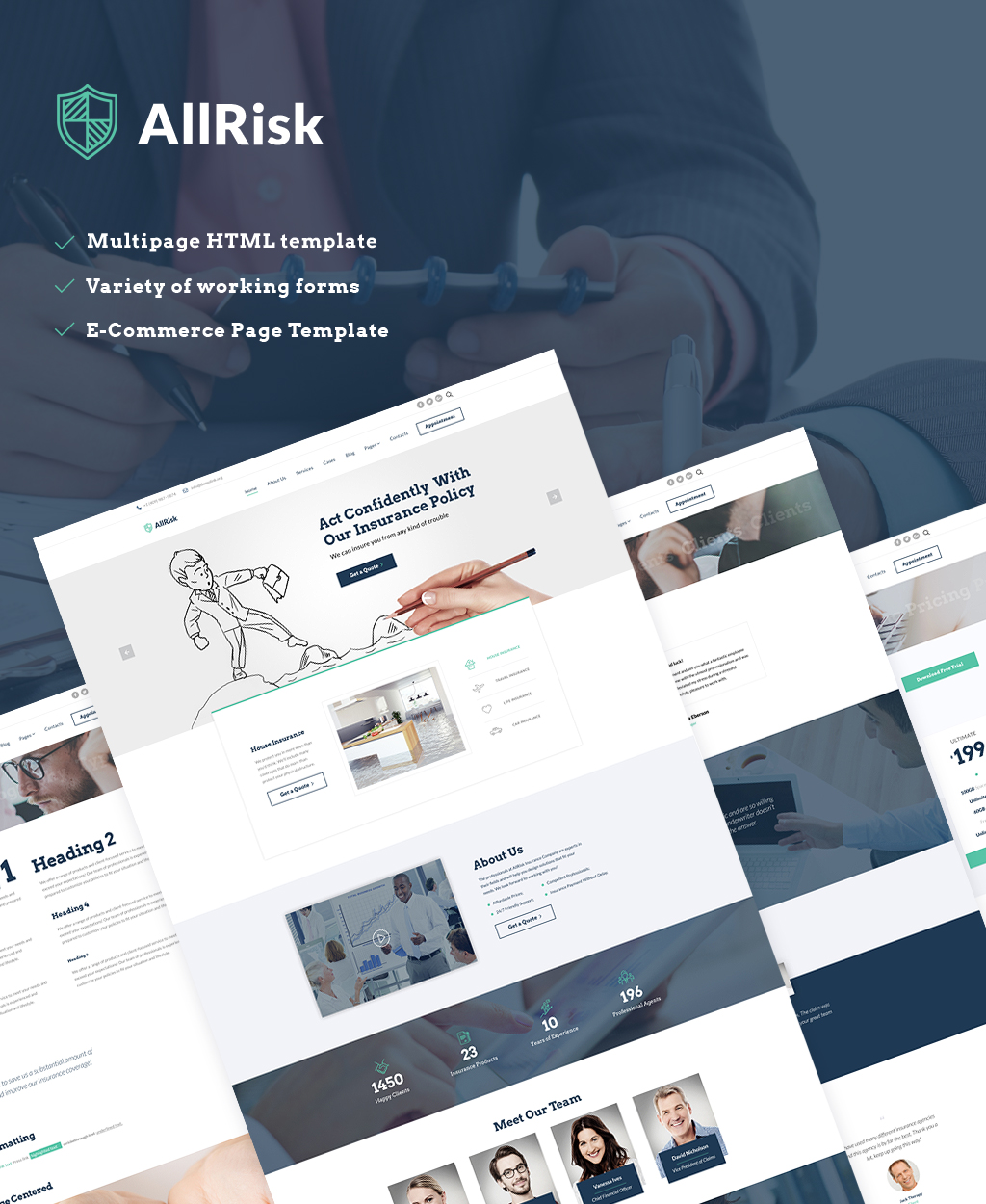 AllRisk – Insurance Company Multipage Website Template