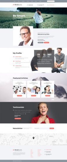 Mental Health - Psychologist Multipage Website Template