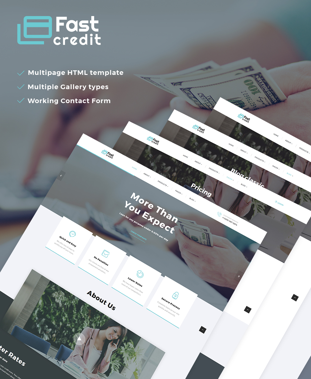 FastCredit – Mortgage Solutions Multipage Website Template