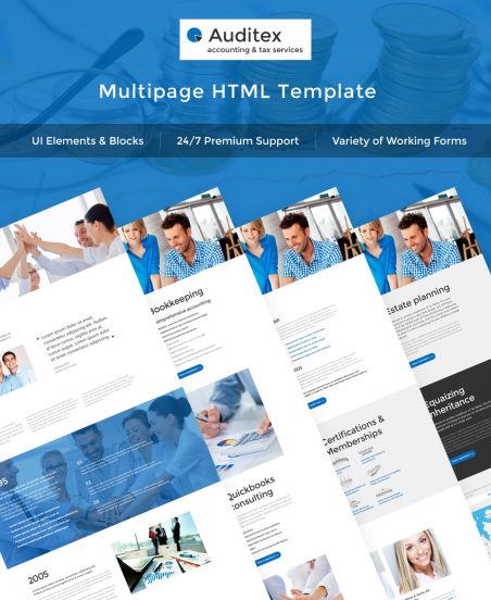 Auditex - Accounting And Tax Services Multipage Website Template