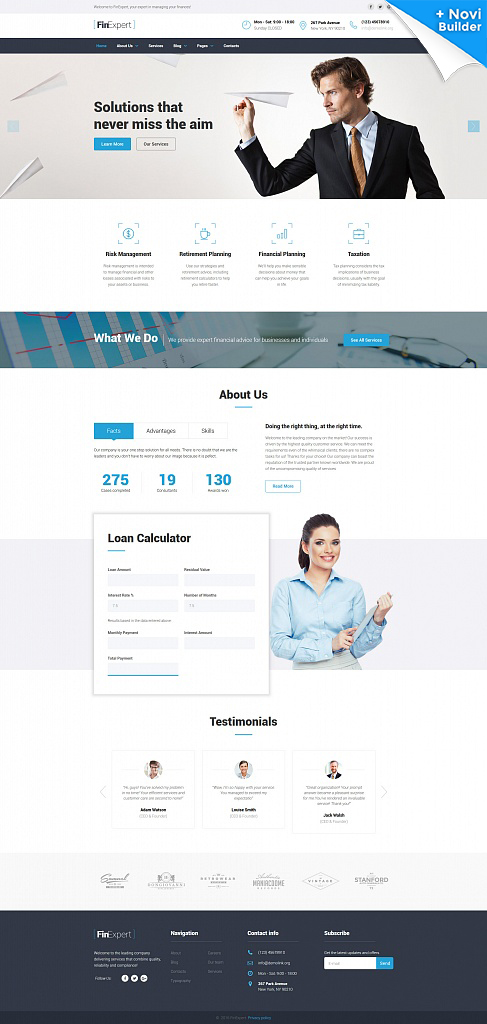 Financial Advisor Template Responsive Website Template