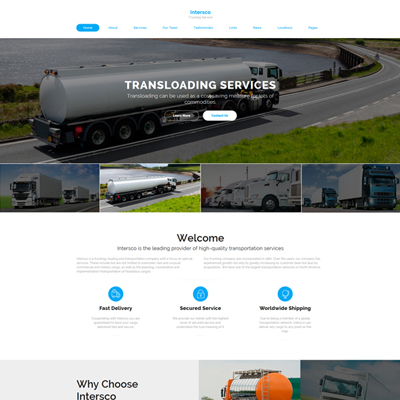 Intersco – Logistic & Transportation Website Template