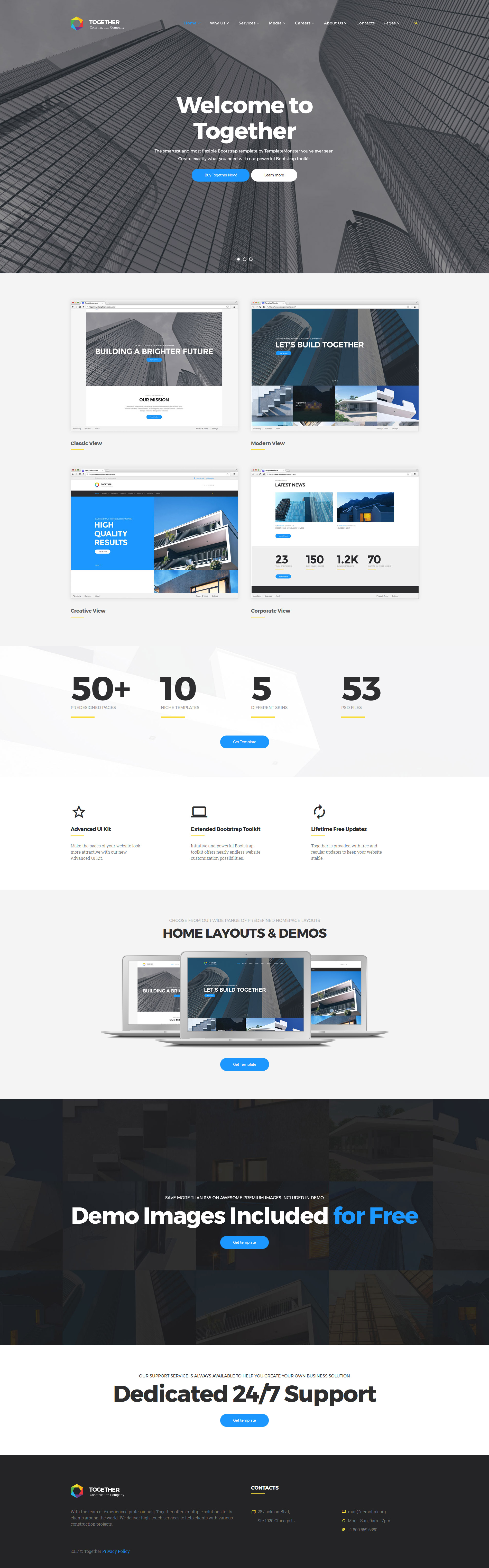 Together Construction Company Website Template