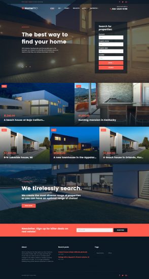 Real Estate Agency Template Responsive Website Template