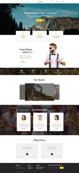 VideoReel - Videographer Multipage Website Template