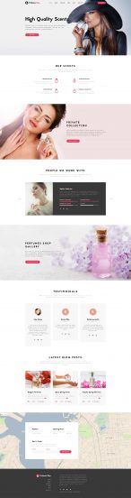 Perfumes Shop - Cosmetics Store Multipage Website Template