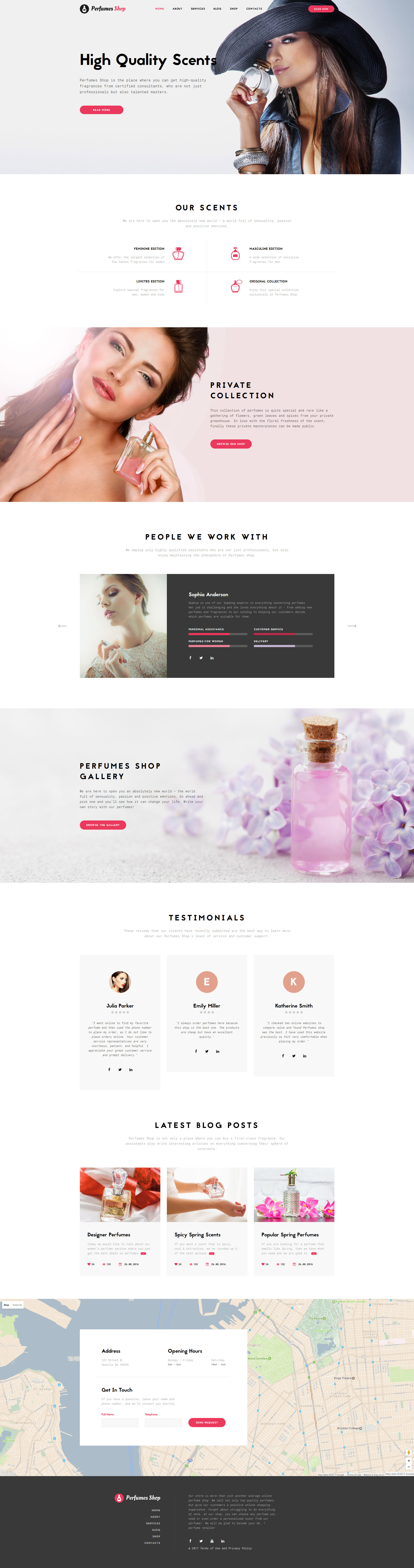 Perfumes Shop – Cosmetics Store Multipage Website Template