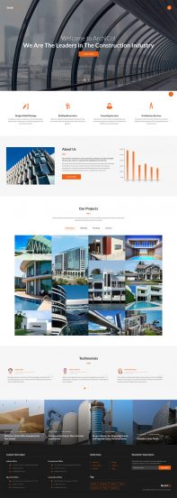 ArchiCo - Construction Company Responsive Multipage Website Template