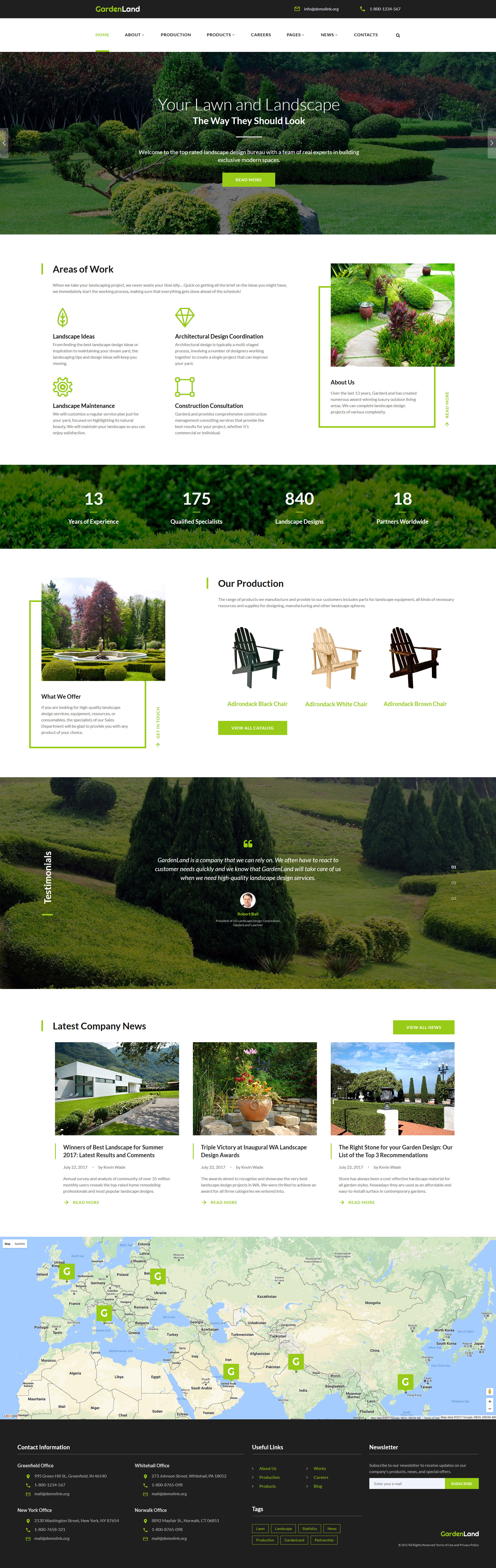 Garden Land – Exterior Design Multipage Website Template